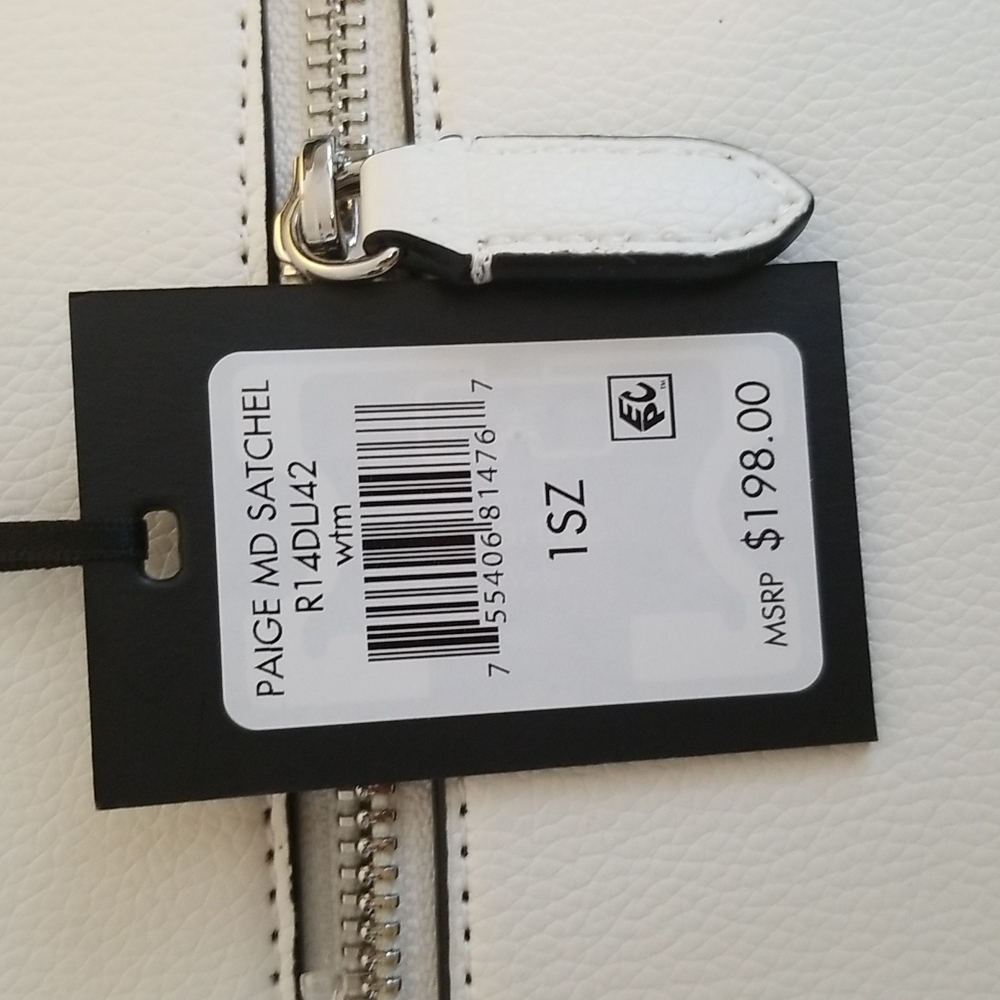 SOLD DKNY| Vegan White Graffiti Satchel/Crossbody Paige Md - Picture 12 of 12